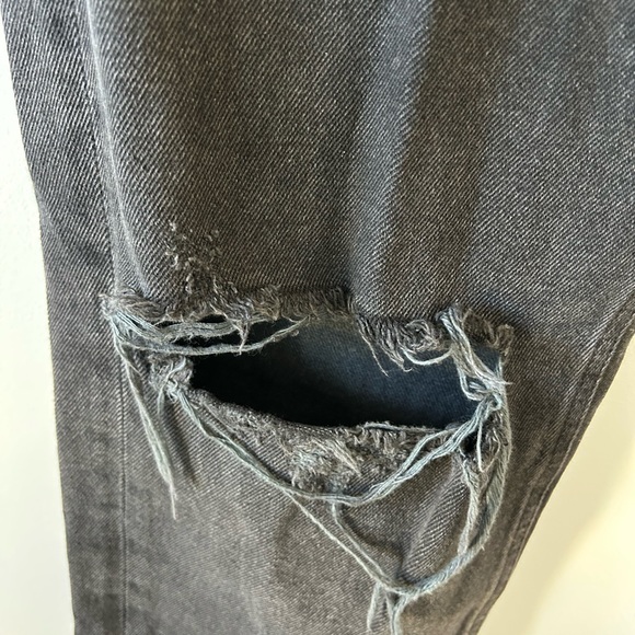 AGOLDE 90s Pinch Waist Jean Distressed Black size 28 - Picture 3 of 6